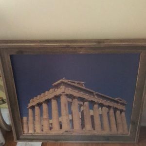 Wooden wall art acropolis Athens